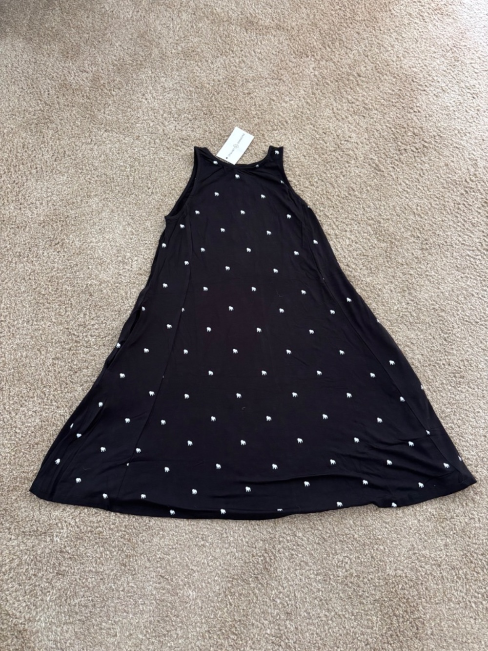 Steward Simmons Georgia Licensed Black and White Bulldog Print Dress NWT XS
